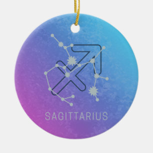 Sagittarius Zodiac Horoscope Star Constellation Julgransprydnad Keramik