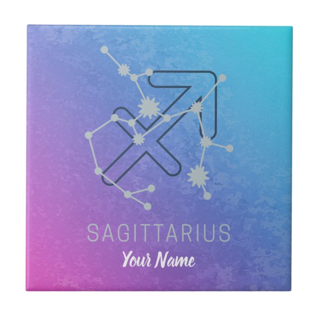 Sagittarius Zodiac Horoscope Star Constellation Kakelplatta (Framsidan)