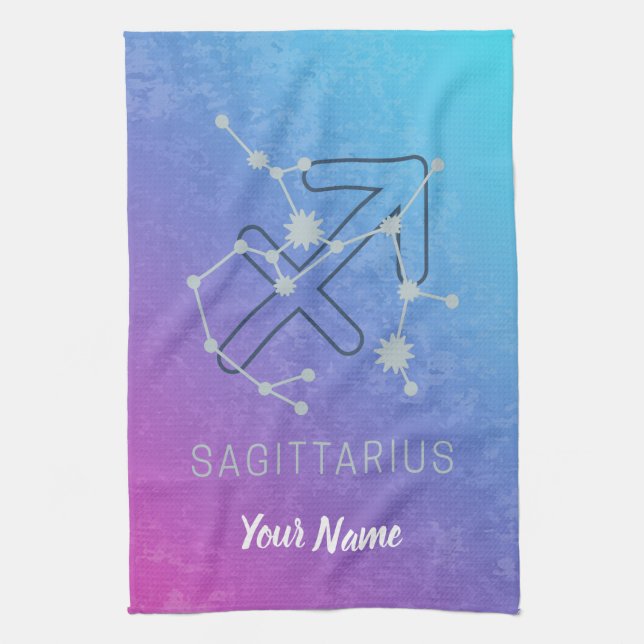 Sagittarius Zodiac Horoscope Star Constellation Kökshandduk (Vertikal)