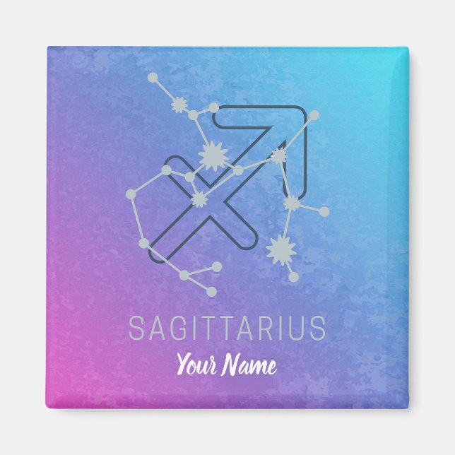 Sagittarius Zodiac Horoscope Star Constellation Magnet (Framsidan)