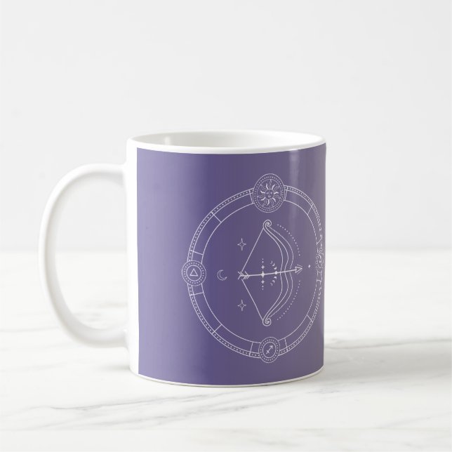 Sagittarius zodiac horoscope stjärntecken gradient kaffemugg (Vänster)
