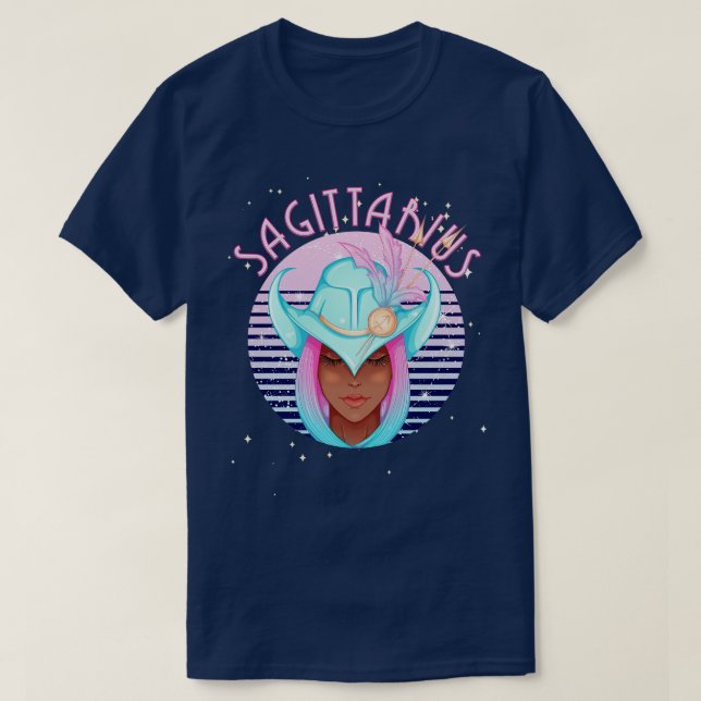 Sagittarius Zodiac Horoscope Underteckna Birthday  T Shirt (Design framsida)