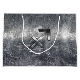 Sagittarius Zodiac i Grunge Distress Steel-utseend