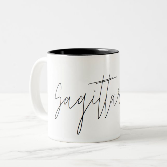 Sagittarius Zodiac Minimalist Mugg (Framsida vänster)