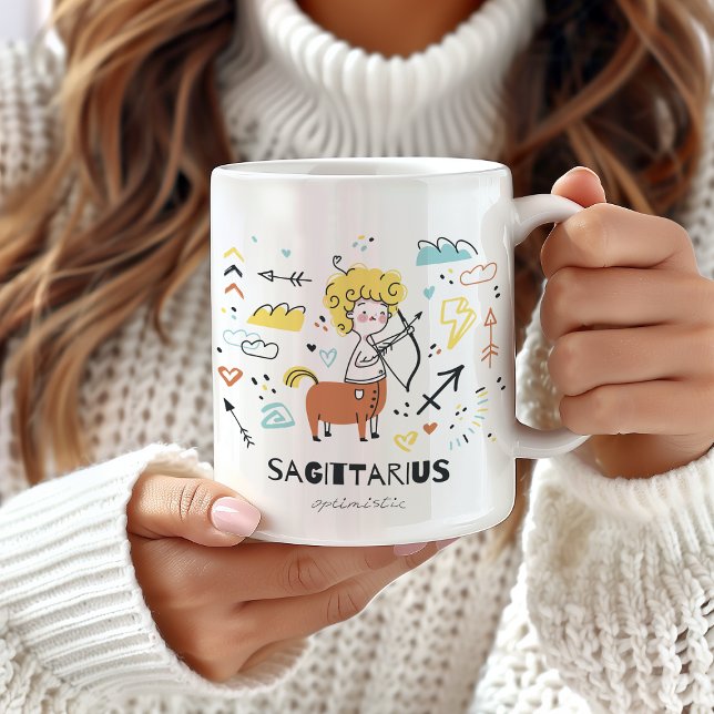 Sagittarius Zodiac Mugg, Astrology Gift Kaffemugg (Skapare uppladdad)