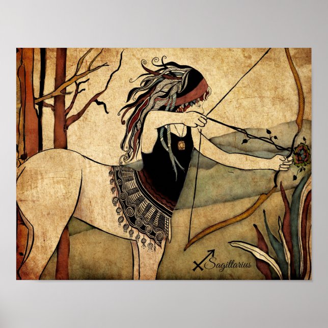 Sagittarius Zodiac Poster (Framsidan)
