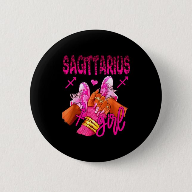 Sagittarius Zodiac Sign Birthday Queens Horoscope  Knapp (Framsida)