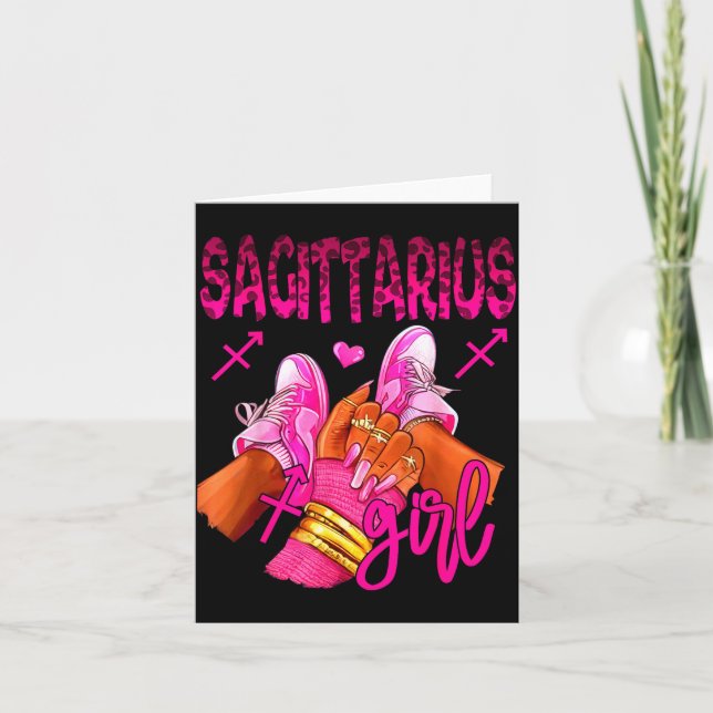 Sagittarius Zodiac Sign Birthday Queens Horoscope  Kort (Framsida)
