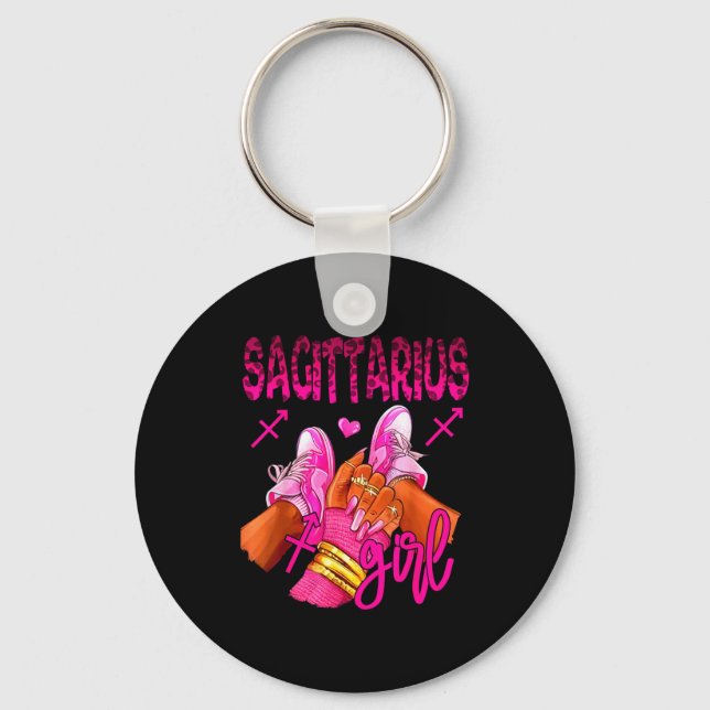 Sagittarius Zodiac Sign Birthday Queens Horoscope  Nyckelring (Framsida)