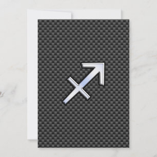 Sagittarius Zodiac Sign Black Carbon Fiber Skriv u
