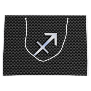Sagittarius Zodiac Sign Carbon Fiber Stil