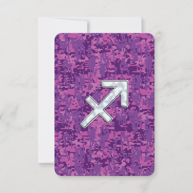 Sagittarius Zodiac Sign Fuchsia Digital Camouflage (Framsida)