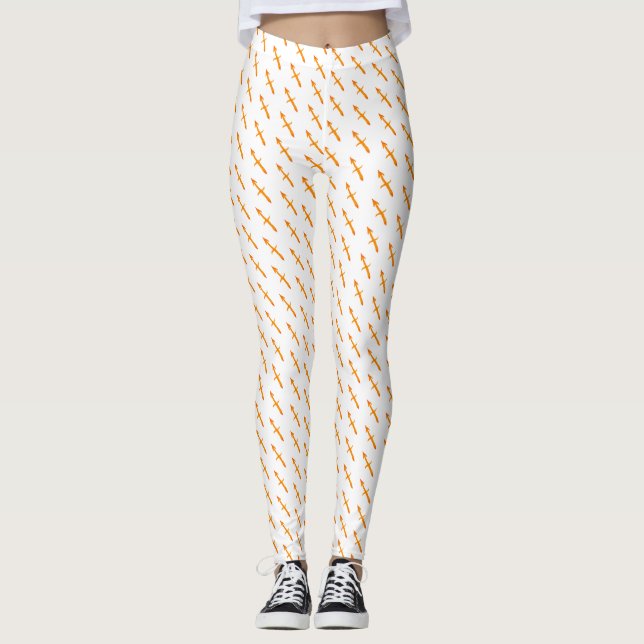 Sagittarius Zodiac Sign Golden Symbol Leggings (Framsida)