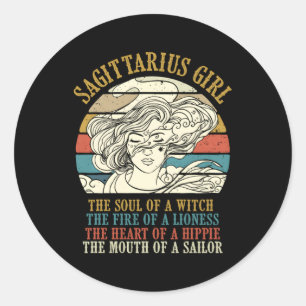 Sagittarius Zodiac Sign Horoscope Runt Klistermärke