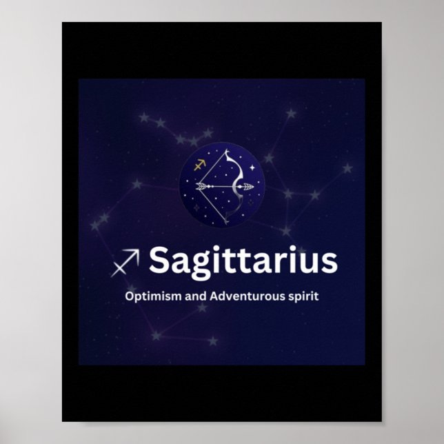 Sagittarius Zodiac Sign Sticker Poster (Framsidan)