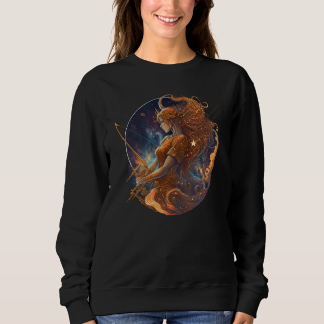 Sagittarius Zodiac Sign T Shirt (Framsida)