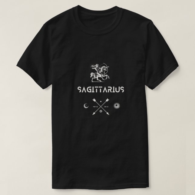 Sagittarius Zodiac Sign T-Shirt (Design framsida)
