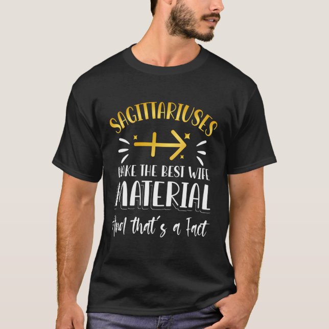 Sagittarius Zodiac-signaturcitat T Shirt (Framsida)