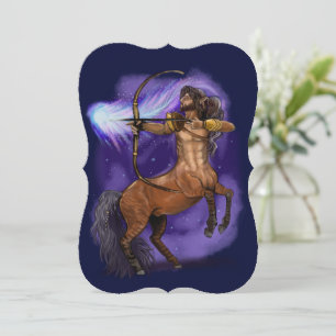 Sagittarius Zodiac-signaturinbjudan Inbjudningar