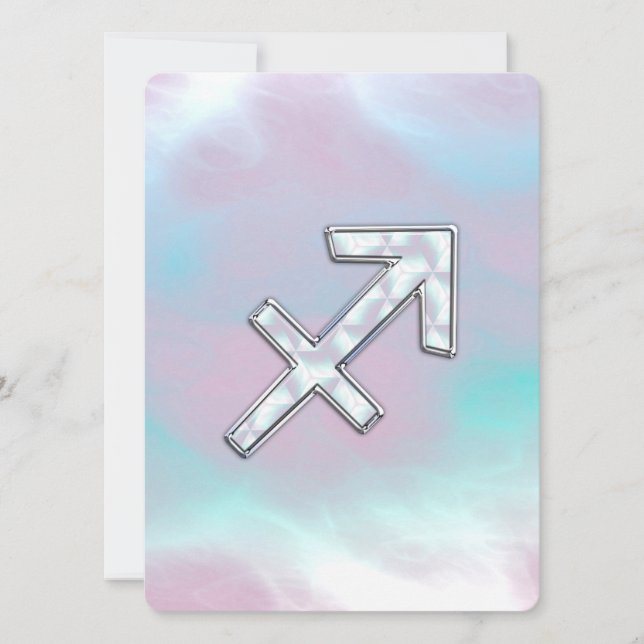 Sagittarius Zodiac-skylt på Pearl Stil Mor (Framsida)
