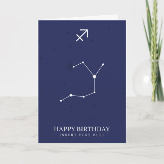 Sagittarius Zodiac Stjärntecken Anpassningsbar Bir Kort