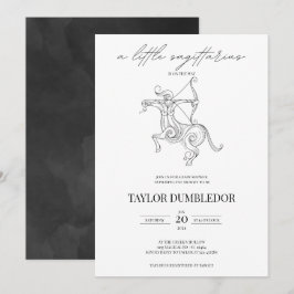 Sagittarius Zodiac Stjärntecken Astrology Baby Sho Inbjudningar