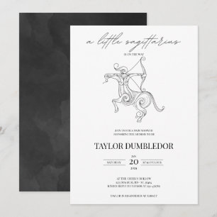 Sagittarius Zodiac Stjärntecken Astrology Baby Sho Inbjudningar