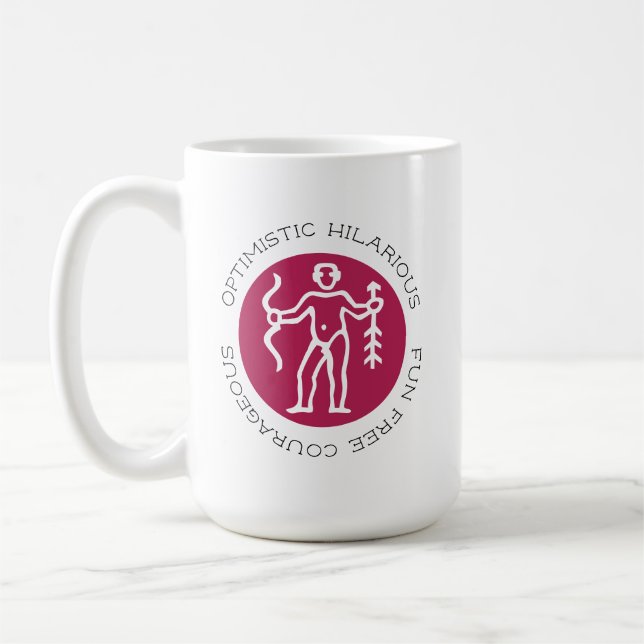 Sagittarius Zodiac Stjärntecken Personality Trait  Kaffemugg (Vänster)
