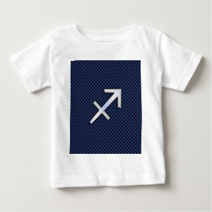 Sagittarius Zodiac Symbol Blue Carbon Fiber Skriv  T Shirt
