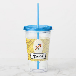 Sagittarius Zodiac Symbol Inslag av K Yoncich Take Away Mugg