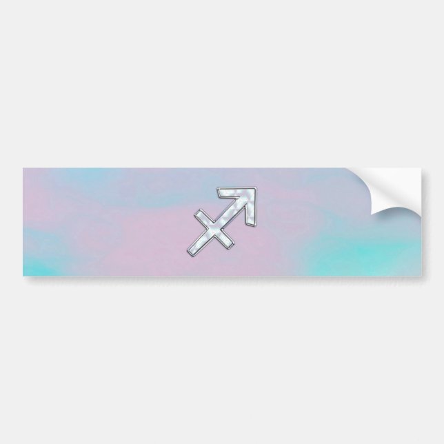 Sagittarius Zodiac Symbol Mor i Pearl Stil Bildekal (Framsidan)