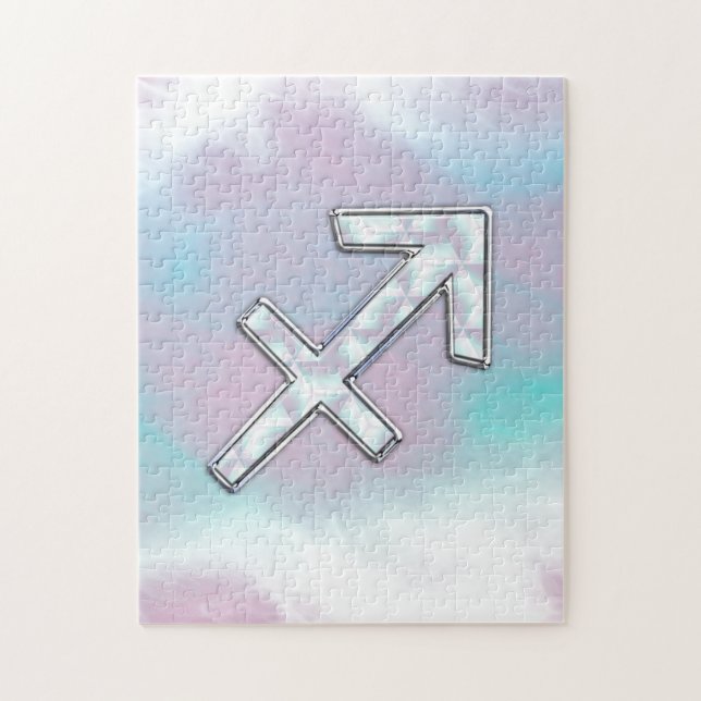 Sagittarius Zodiac Symbol Mor i Pearl Stil Pussel (Vertikal)