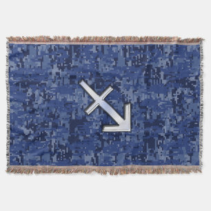 Sagittarius Zodiac Symbol NavyDigital Camouflage Mysfilt
