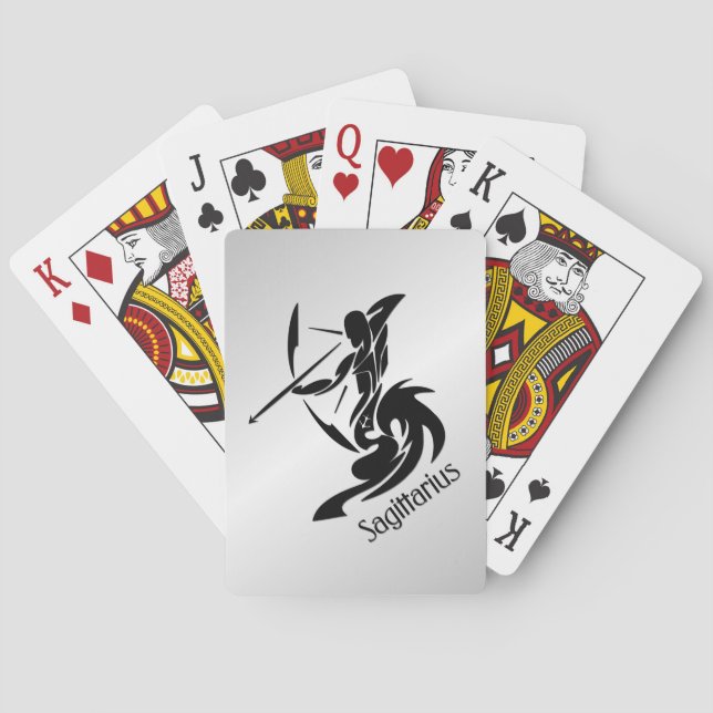 Sagittarius Zodiac Symbol och Sign Casinokort (Baksidan)