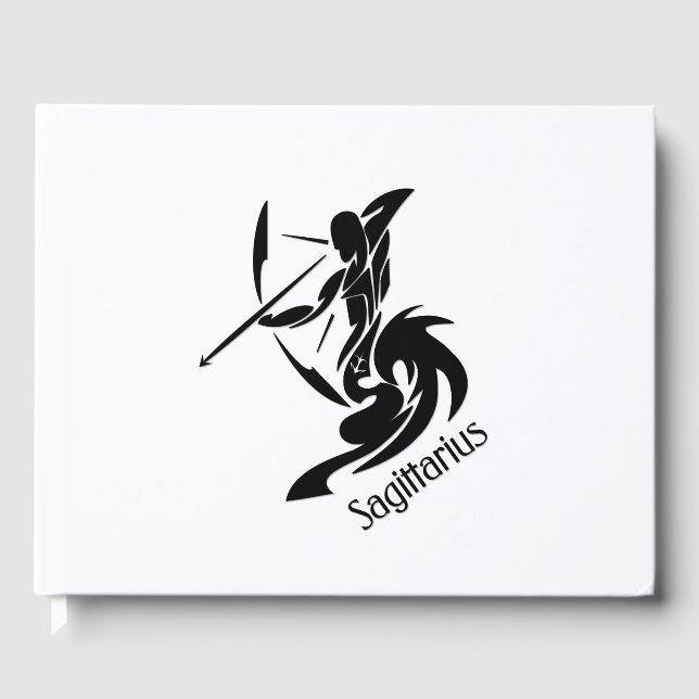 Sagittarius Zodiac Symbol och Sign Gästböcker (Framsida)