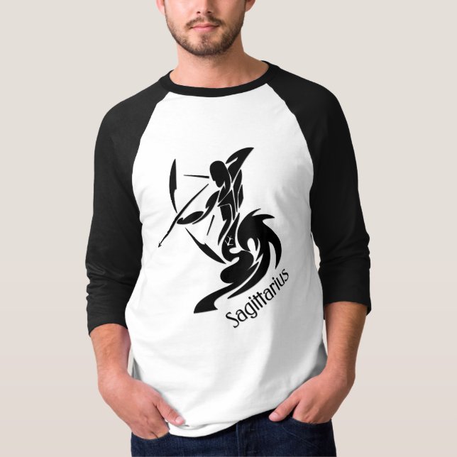Sagittarius Zodiac Symbol och Sign T Shirt (Framsida)