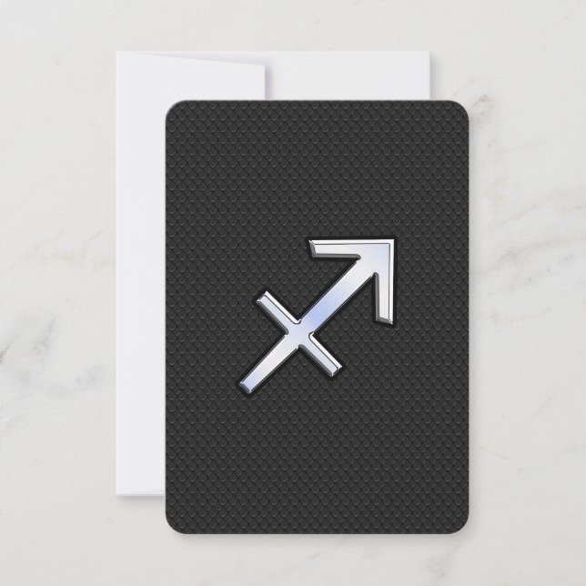 Sagittarius Zodiac Symbol på svart ormhud (Framsida)