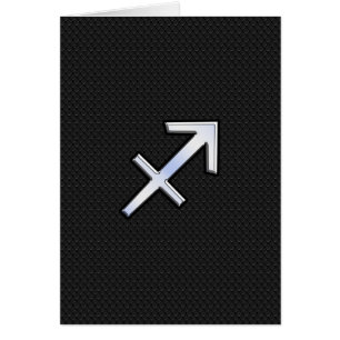 Sagittarius Zodiac Symbol på svart ormhud Hälsningskort