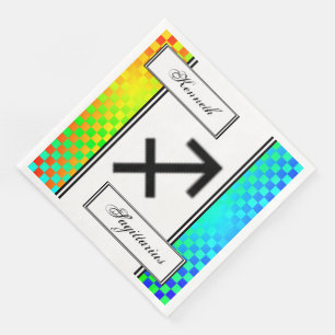 Sagittarius Zodiac Symbol Stand av Kenneth Yoncich Pappersservett