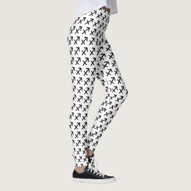 Sagittarius Zodiac Symbol Standard av K Yoncich Leggings (Höger)