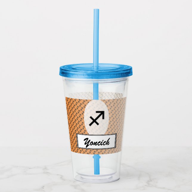 Sagittarius Zodiac Symbol Standard av K Yoncich Take Away Mugg (Framsida)