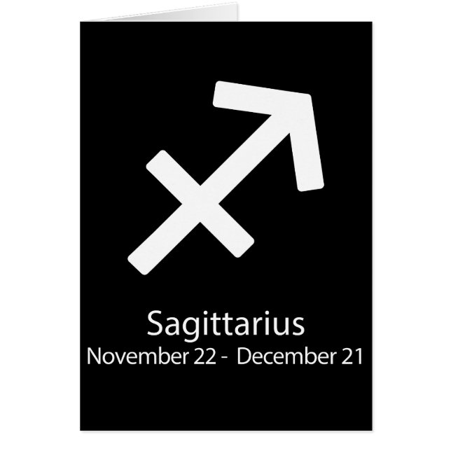 Sagittarius Zodiac-tecken Astrologi Hälsningskort (Framsidan)