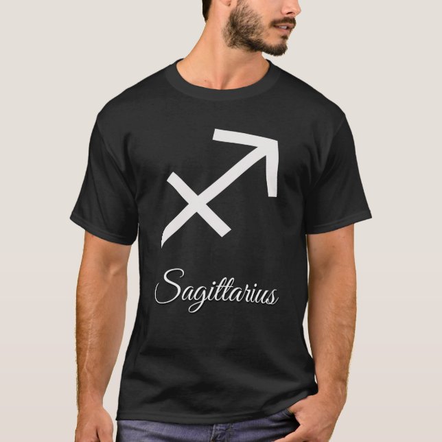 Sagittarius zodiac- tecken astrologi t shirt (Framsida)