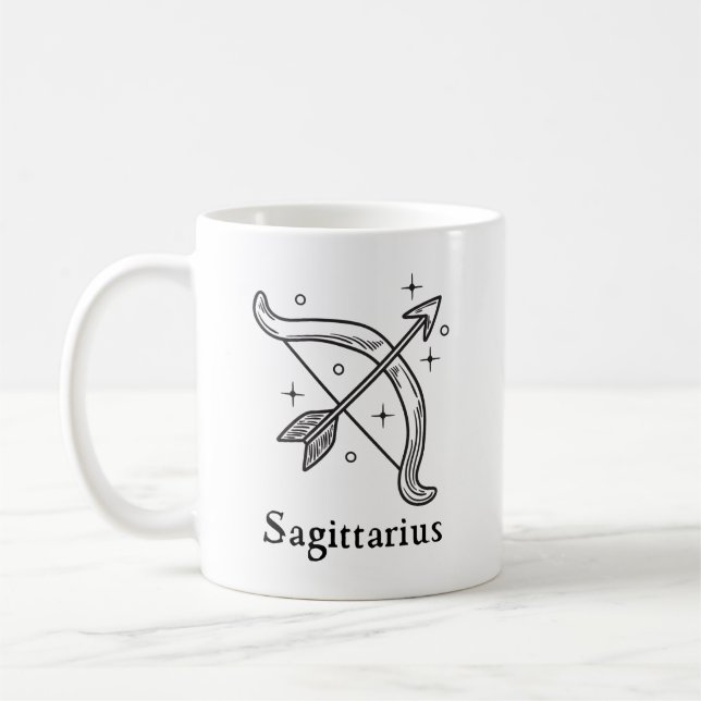 Sagittarius Zodiac-tecken Astrologisk Kaffemugg (Vänster)