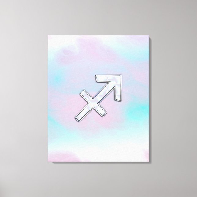 Sagittarius Zodiac-tecken Mor i Pearl Stil Canvastryck (Framsida)