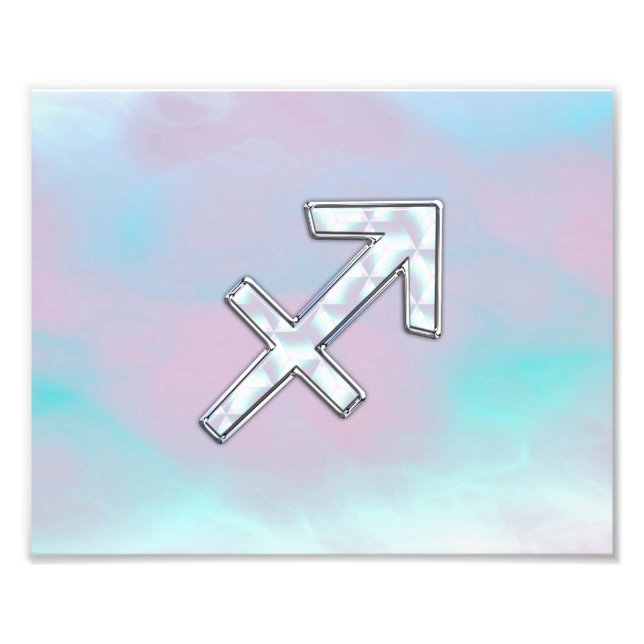 Sagittarius Zodiac-tecken Mor i Pearl Stil Fototryck (Framsidan)