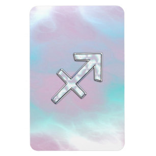 Sagittarius Zodiac-tecken Mor i Pearl Stil Magnet