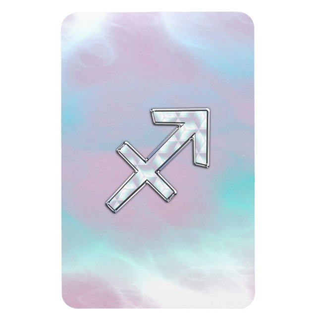 Sagittarius Zodiac-tecken Mor i Pearl Stil Magnet (Vertikal)