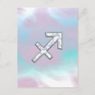 Sagittarius Zodiac-tecken Mor i Pearl Stil Vykort