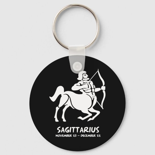 Sagittarius Zodiac-tecken Nyckelring (Framsida)